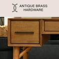 thumbnail image 3 of Ashfield Mid-Century Office Desk with Storage, Light Brown, 3 of 9