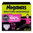 thumbnail image 1 of Ninjamas Nighttime Bedwetting Underwear for Girls, Sizes Small-Extra Large, 1 of 11
