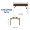 thumbnail image 12 of Backyard Discovery Norwood Cedar Gazebo with PowerPort, Choose Size, 12 of 14