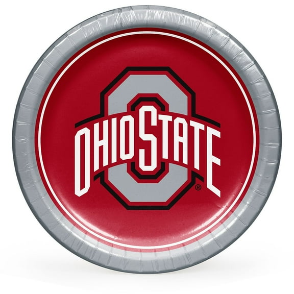 Collegiate Round Paper Plates, 10", 85 ct., Choose Your Team