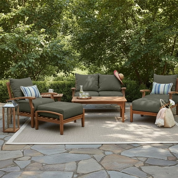 Cambridge Casual Sonoma Teak Deep Seating Patio Set, 7pc