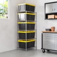 thumbnail image 14 of Seville Classics UltraDurable NSF-Certified Steel Tote Shelving, 25" W x 33" D 4 Tier and 5 Tier Options, 14 of 15