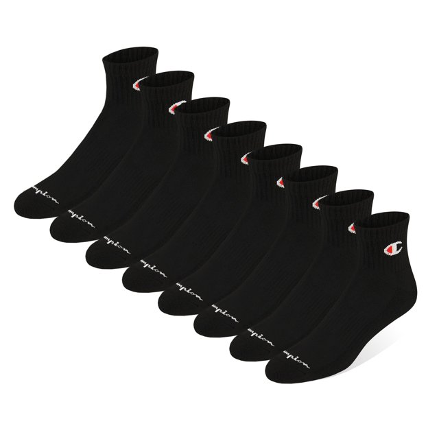 Champion 8PK Men's Cushion Quarter Sock