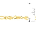 thumbnail image 4 of Solid Figaro Chain Necklace in 14K Gold, 4 of 4