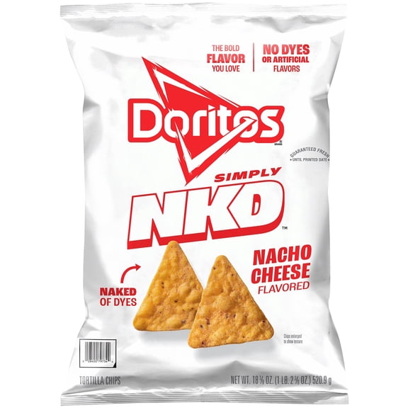 Doritos Simply NKD Nacho Cheese Flavored Tortilla Chips, 18.375 oz.