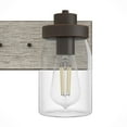 thumbnail image 6 of Hunter Devon Park with Clear Glass Bathroom Vanity Wall Light Fixture, 6 of 8
