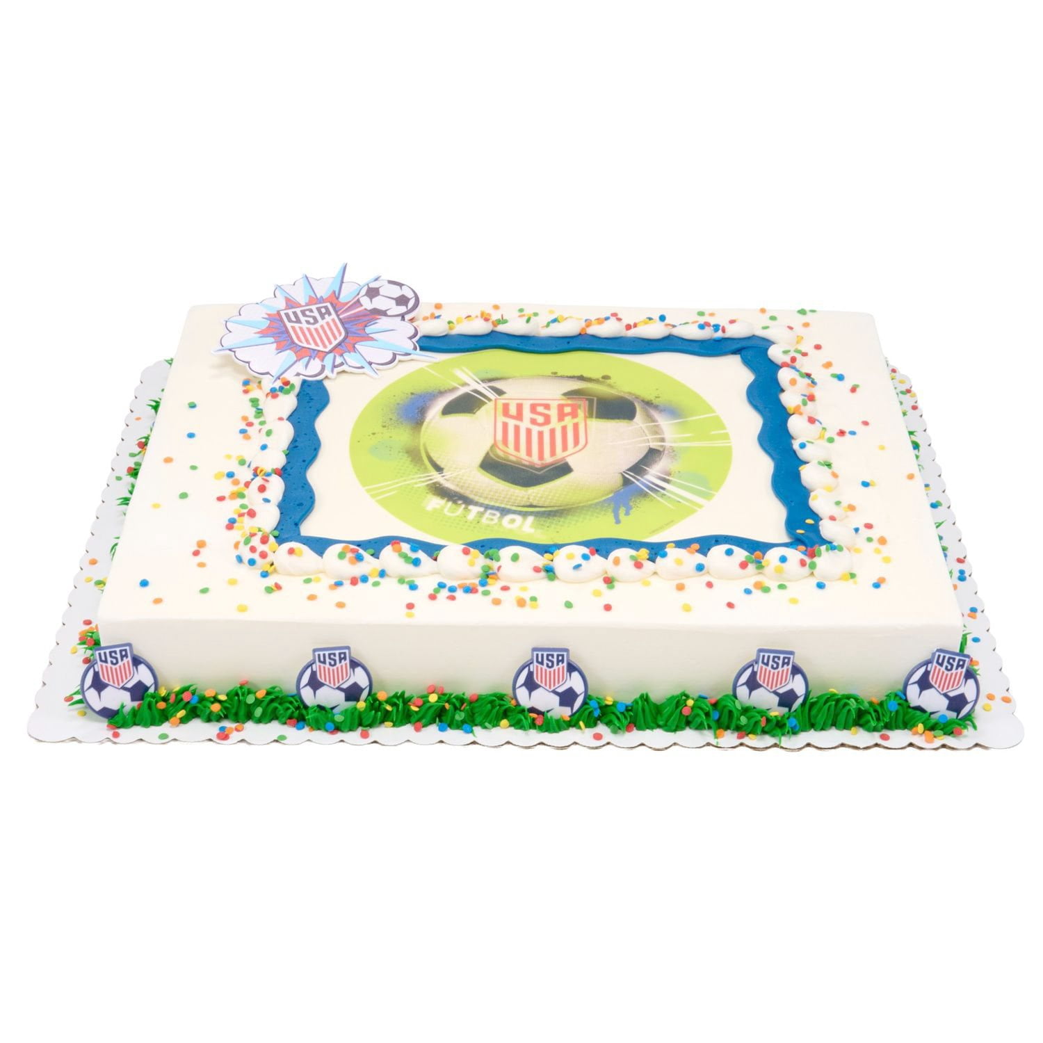 U.S. Soccer Half Sheet Cake
