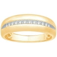 thumbnail image 1 of 0.17 CT. T.W.  Round Cut Single Row Diamond Mens Band in 14K Gold, 1 of 3