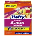 thumbnail image 1 of Hefty Slider Storage Bags, Gallon, 136 ct., 1 of 6
