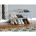 thumbnail image 4 of Seville Classics 2-Tier Steel Mesh Utility Shoe Rack, 26.25" W x 11.75" D x 15.75" H, 4 of 8