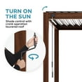 thumbnail image 4 of Mirador Takasho Acacia Finish Louvered Pergola, Choose Size, 4 of 8