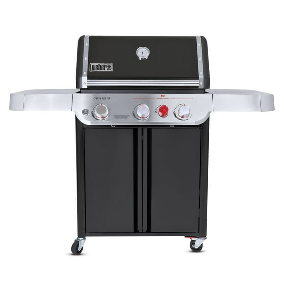 Weber Genesis E‑325 3‑Burner Liquid Propane Gas Grill with Sear Zone & Side Tables, Black