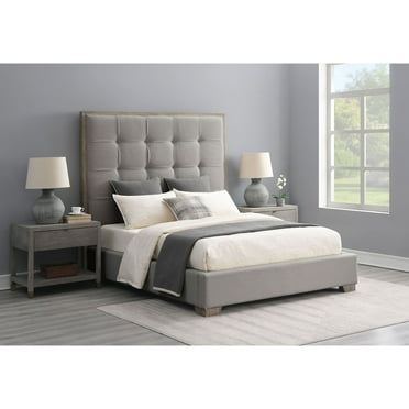 Cape Cod Tufted Fabric Queen Bed