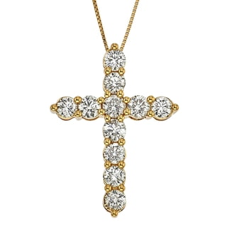2.00 CT. T.W. Diamond Cross Pendant in 14K Gold