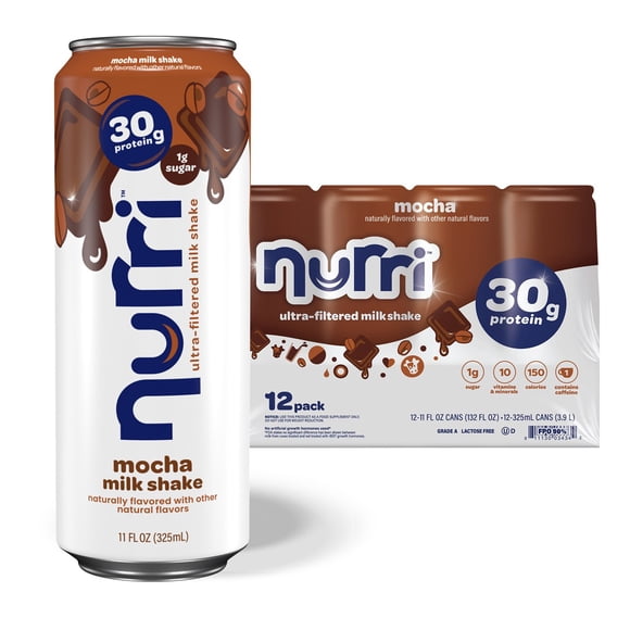 Nurri 30g Protein Mocha Milk Shake 11 fl. oz., 12 pk.