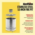 thumbnail image 2 of Duraflame Stainless Steel Tabletop Mini Fire Pit (5.5"), 2 of 7