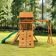 thumbnail image 4 of Gorilla Playsets Avalon Wood Swing Set with Wood Roof and Monkey Bars, 4 of 12