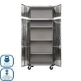 thumbnail image 4 of Seville Classics UltraHD 2 Piece Rolling Steel Garage Storage Cabinet With Stacker Set, 36" W x 18" D x 90.5" H, 4 of 14