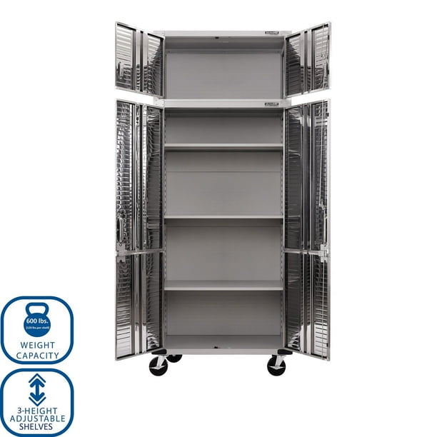 Seville Classics UltraHD 2 Piece Rolling Steel Garage Storage