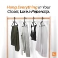 thumbnail image 3 of The Original Kangaroo™ Hanger is Made in Wisconsin, USA with 100% recycled material and a patented design. Clip in Pants, shirts, straps, tanks, jackets and even entire outfits on a single hanger!, 3 of 9