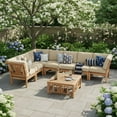 thumbnail image 2 of Cambridge Casual Catalina Teak Sectional Sofa Patio Set, 8pc, 2 of 13