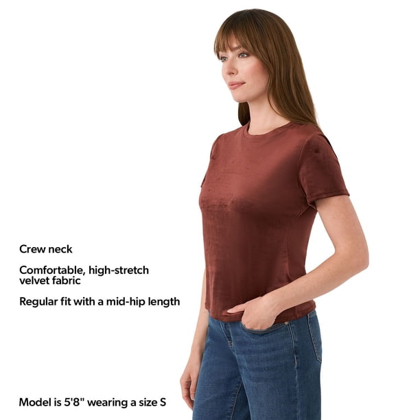 Edited by Maren Morris Women's Velvet Short Sleeve Tee - Samsclub.com