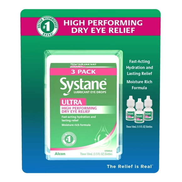 Systane Ultra Lubricant Eye Drops, 1/3 fl. oz., 3 pk.