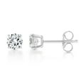 thumbnail image 2 of Lab Created White Sapphire Studs Set in 14K Gold, 2 of 12