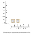 thumbnail image 3 of Lab Created Fancy Cut Diamond Stud Earrings in 14K Gold, 3 of 6