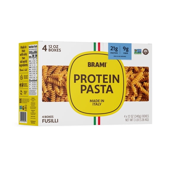 Brami Italian Protein Fusilli Pasta, 12 oz., 4pk.