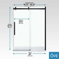 thumbnail image 5 of OVE Decors Bel 60" W x 78-3/4" H Frameless Soft-Close Sliding Shower Door, 5 of 9