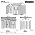 thumbnail image 12 of Lifetime 12.5' x 8' Outdoor Storage Shed, Gray, 12 of 12