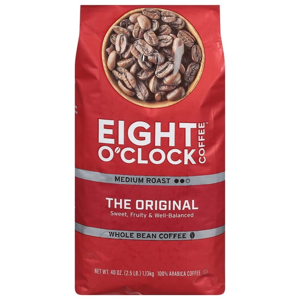 Eight O'Clock Medium Roast Whole Bean Coffee, The Original, 40 oz
