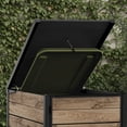 thumbnail image 3 of Keter Hideaway 96 Gal. Outdoor Trash Can Storage Box, Pine, 3 of 6