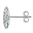 thumbnail image 2 of 14K Gold Diamond Cut Flower Stud Earrings, 2 of 4