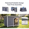 thumbnail image 3 of Outdoor wooden dog house, Large 45" L x 29" W x 33" H, Gray, 3 of 6