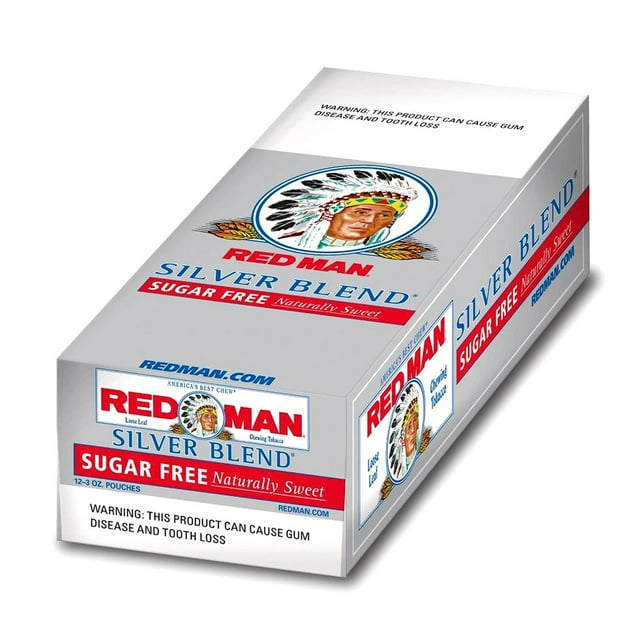 RED MAN CHEWING TOBACCO SILVER 6CT