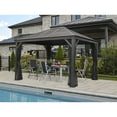 thumbnail image 1 of Sojag Mykonos Aluminum and Steel Gazebo, Dark Gray, Various Sizes, 1 of 9