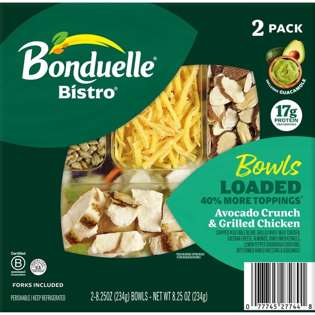 Bonduelle Bistro Loaded Avocado Crunch Bowl, 8.25 oz., 2 pk.