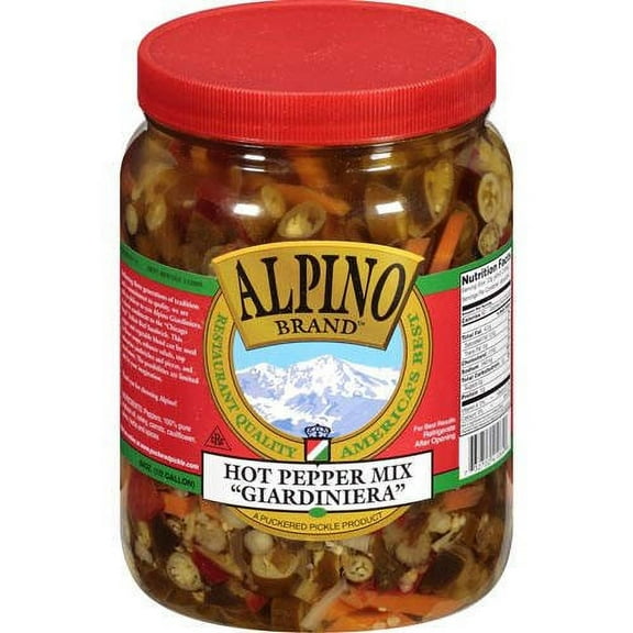 Alpino Brand Hot Pepper Mix, 64 oz