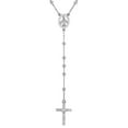 thumbnail image 2 of Diamond Cut Rosary Necklace in Sterling Silver, 2 of 7