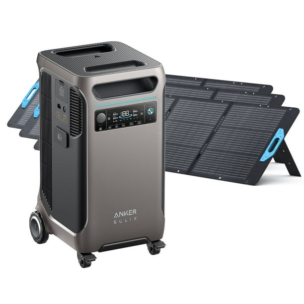 Anker Solix F3800 Portable Power Station with 3 200W solar panels -  Samsclub.com