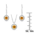 thumbnail image 7 of Round Cut Lab Created Gemstone Dancing Pendant & Earring Set in Sterling Silver, 7 of 8