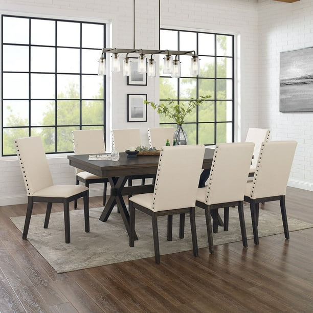 Crosley Furniture Hayden 9-Piece Dining Set, Slate