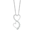 thumbnail image 1 of 0.23 CT. T.W. Diamond Double Heart Infinity Pendant in 14K Gold, 1 of 8