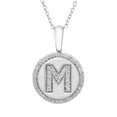 thumbnail image 1 of Diamond Initial Pendant Necklace in Sterling Silver, 1 of 5