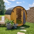 thumbnail image 3 of Backyard Discovery 2-4 Person Outdoor Barrel Sauna with Electric Heater & Glass Door, 3 of 14