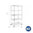 thumbnail image 2 of Seville Classics UltraDurable 5-Tier NSF Steel Shelving, 36" W x 24" D x 76" H, 2 of 14