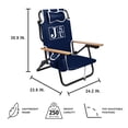 thumbnail image 6 of Logo Brands Jackson State Tigers Reclining Beach Chair, 6 of 6
