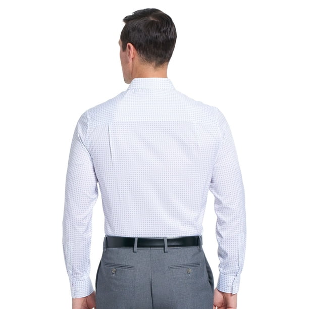 sam's club men's dress shirts Nick Graham Men's Modern Fit Traveler Dress Shirt